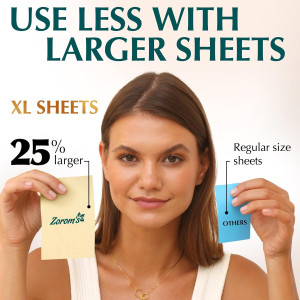 Natural Blotting Papers for Oily Skin - 1 pack/100 sheets - Oil Removing Sheets with Green Tea Fragrance. Photo 3